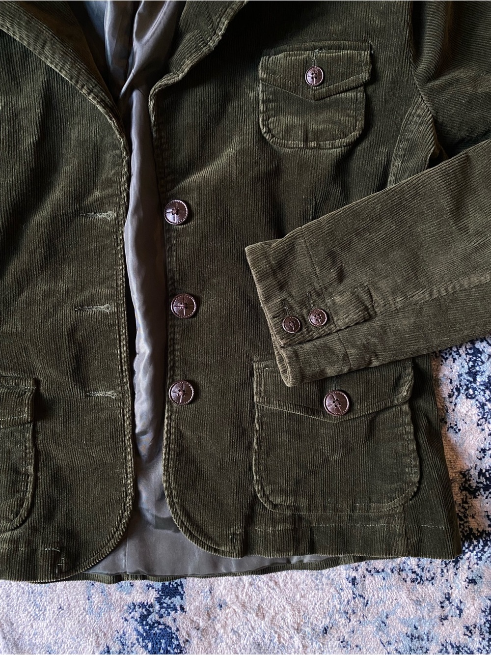 Relativity Olive Green Corduroy Field Jacket